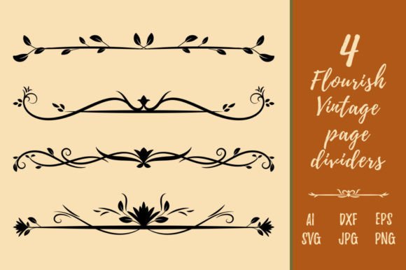 Download Decorative Vintage Floral Page Divider - Decorative Collection