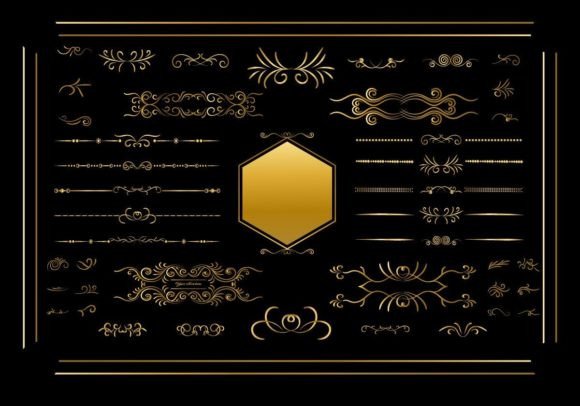 Download Decorative Border in Retro Style - Decorative Collection
