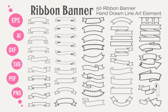 Download Ribbon Banner Label &amp; Decorative Vector - Decorative Collection