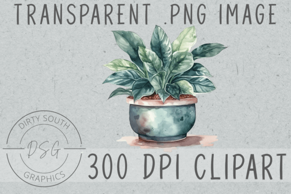 Download Watercolor House Plant Clip Art - Premium Bundle