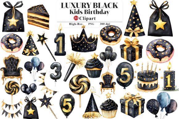 Download Luxury Black Kids Birthday Clipart - Birthday Collection
