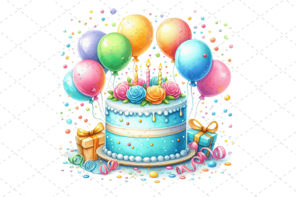 Download Watercolor Birthday Cake Clipart - Birthday Collection